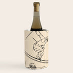 Minimal Skiers Line Art 2 Wine Chiller Gallery Image 2