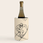 Minimal Skiers Line Art 2 Wine Chiller Gallery Image 3