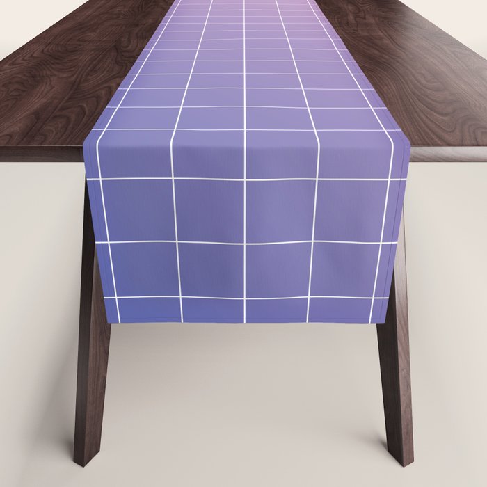 purple / pink - grid Table Runner Gallery Image 1
