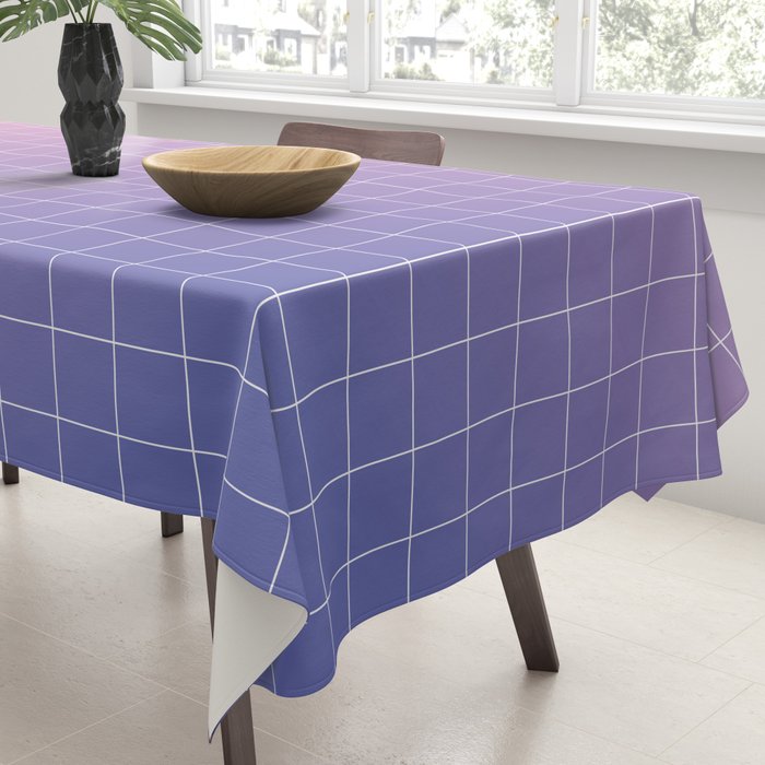 purple / pink - grid Tablecloth Gallery Image 3
