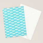 Coastal Fish Pattern in Aqua Stationery Card Gallery Image 2