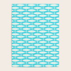 Coastal Fish Pattern in Aqua Poster Gallery Image 4