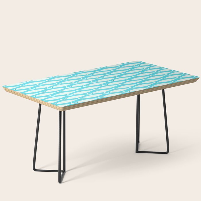 Coastal Fish Pattern in Aqua Coffee Table Gallery Image 1