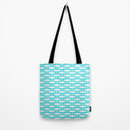 Coastal Fish Pattern in Aqua Tote Bag Gallery Image 2