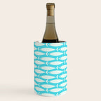 Coastal Fish Pattern in Aqua Wine Chiller Gallery Image 3