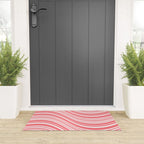 Wavy Stripes XXXII - Coral Pink Welcome Mat Gallery Image 3