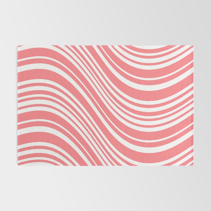 Wavy Stripes XXXII - Coral Pink Rug Gallery Image 2