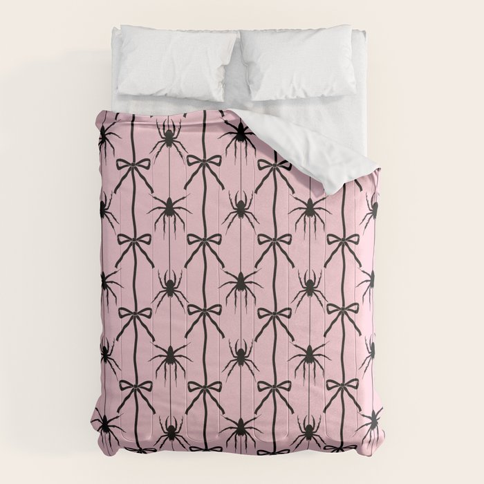 Spider and Bows on Pink Comforter Gallery Image 6