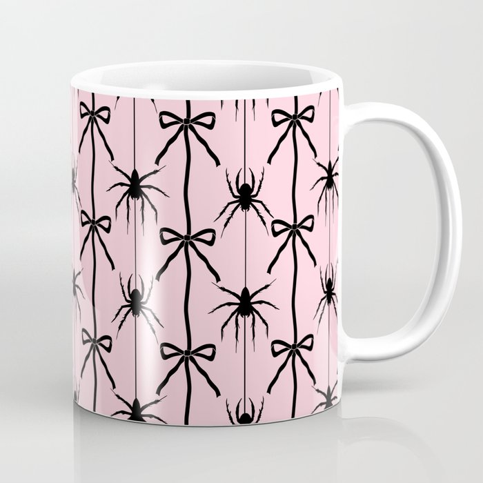 Spider and Bows on Pink Coffee Mug Gallery Image 1