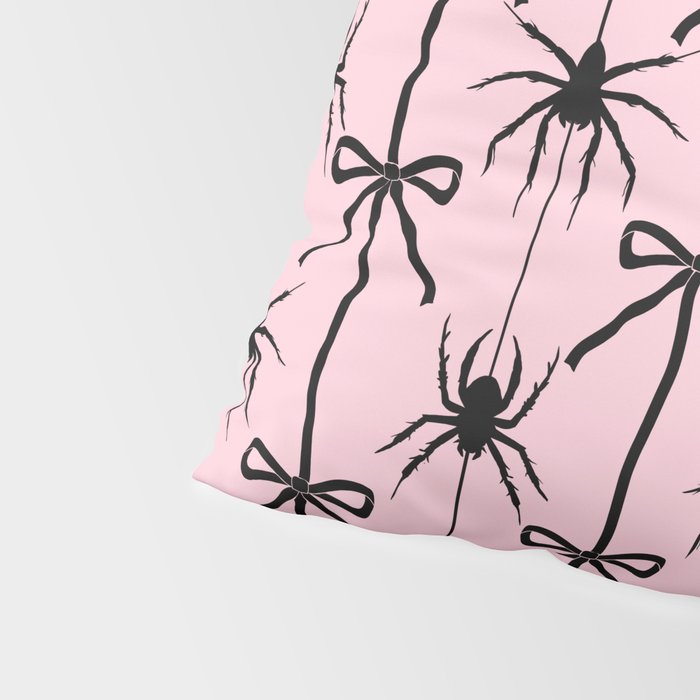 Spider and Bows on Pink Pillow Sham Gallery Image 4