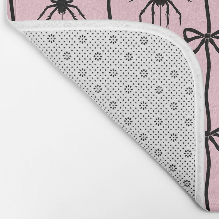 Spider and Bows on Pink Bath Mat Gallery Image 2