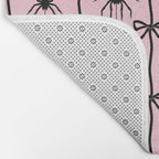 Spider and Bows on Pink Bath Mat Gallery Image 2