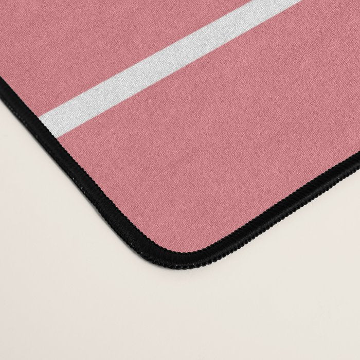 Minimal Arch XXIX Coral Pink Modern Geometric Lines Desk Mat Gallery Image 4