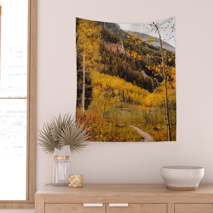 Autumn in Aspen Wall Tapestry Gallery Image 2