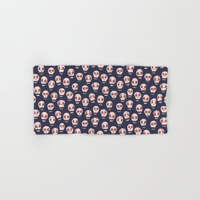 Skulls funny spooky pattern, halloween Bath Towel Gallery Image 1