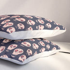 Skulls funny spooky pattern, halloween Pillow Sham Gallery Image 3