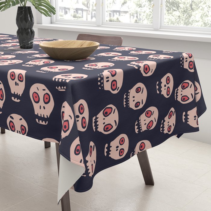Skulls funny spooky pattern, halloween Tablecloth Gallery Image 3