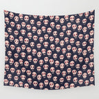 Skulls funny spooky pattern, halloween Wall Tapestry Gallery Image 4