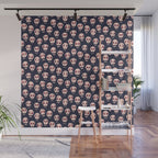 Skulls funny spooky pattern, halloween Wall Mural Gallery Image 1