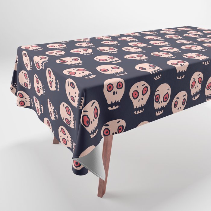 Skulls funny spooky pattern, halloween Tablecloth Gallery Image 1