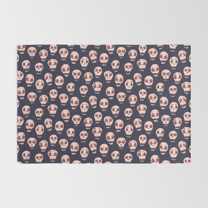 Skulls funny spooky pattern, halloween Rug Gallery Image 2