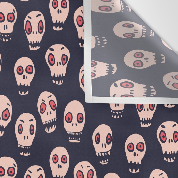 Skulls funny spooky pattern, halloween Wall Tapestry Gallery Image 3