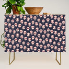 Skulls funny spooky pattern, halloween Credenza Gallery Image 1