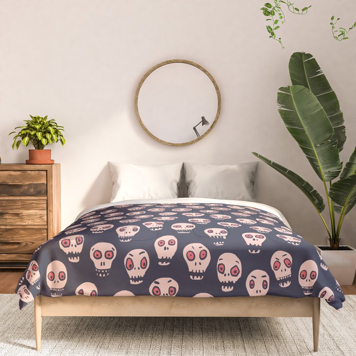 Skulls funny spooky pattern, halloween Comforter Gallery Image 3