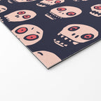 Skulls funny spooky pattern, halloween Welcome Mat Gallery Image 2
