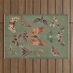 Night butterflies Outdoor Rug Gallery Image 1