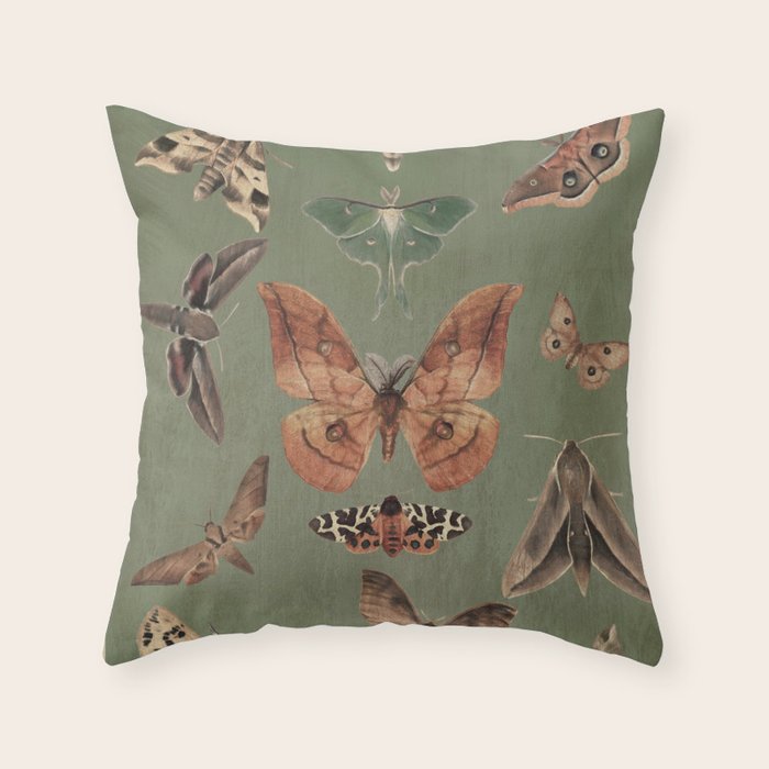 Night butterflies Throw Pillow Gallery Image 1