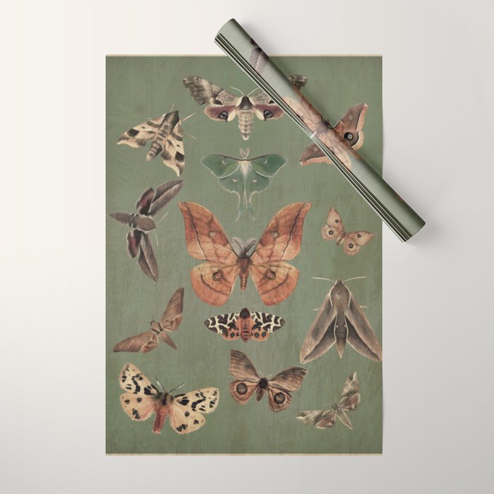 Night butterflies Wrapping Paper Gallery Image 1