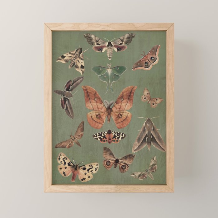 Night butterflies Mini Art Print Gallery Image 1