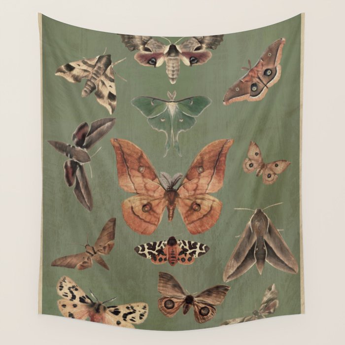 Night butterflies Wall Tapestry Gallery Image 1