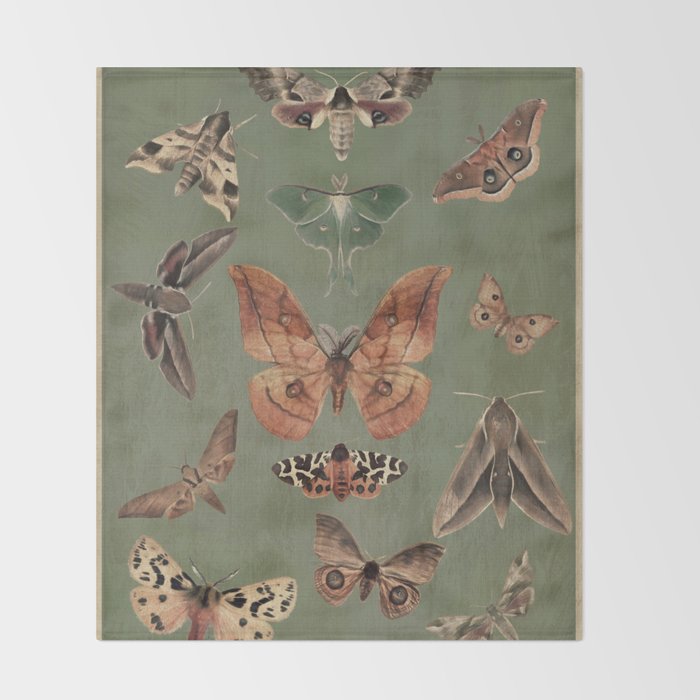 Night butterflies Throw Blanket Gallery Image 2