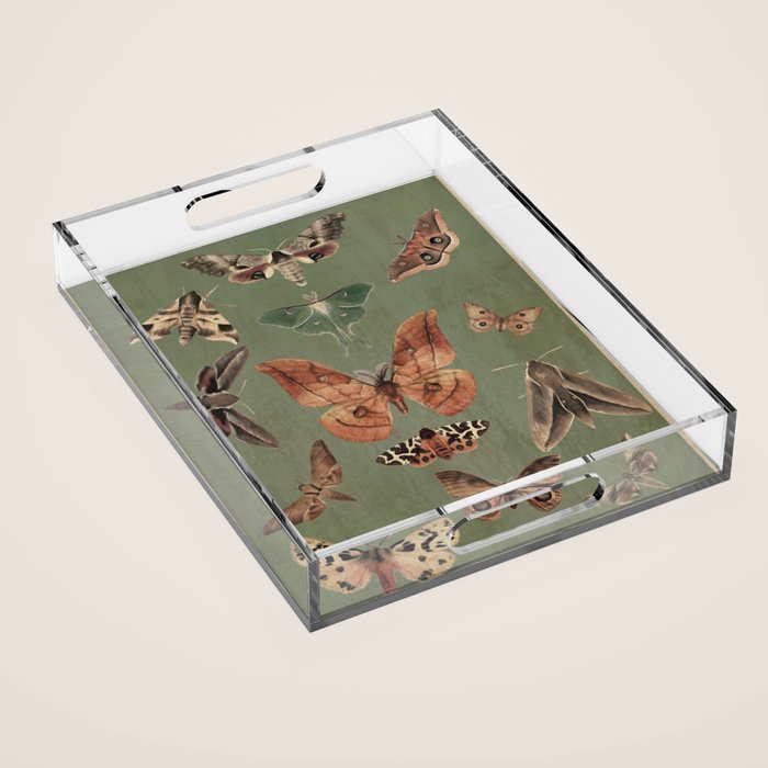 Night butterflies Acrylic Tray Gallery Image 1