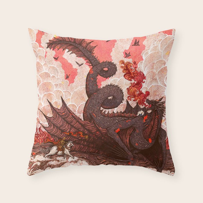Dragonslayer II Throw Pillow Gallery Image 1
