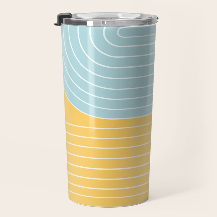 Two Tone Line Curvature II Travel Mug Gallery Image 3