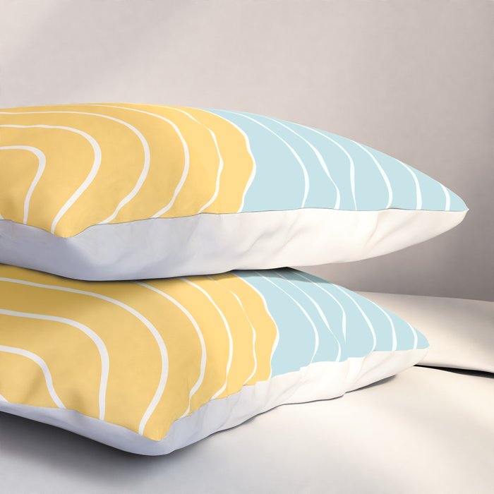 Two Tone Line Curvature II Pillow Sham Gallery Image 3