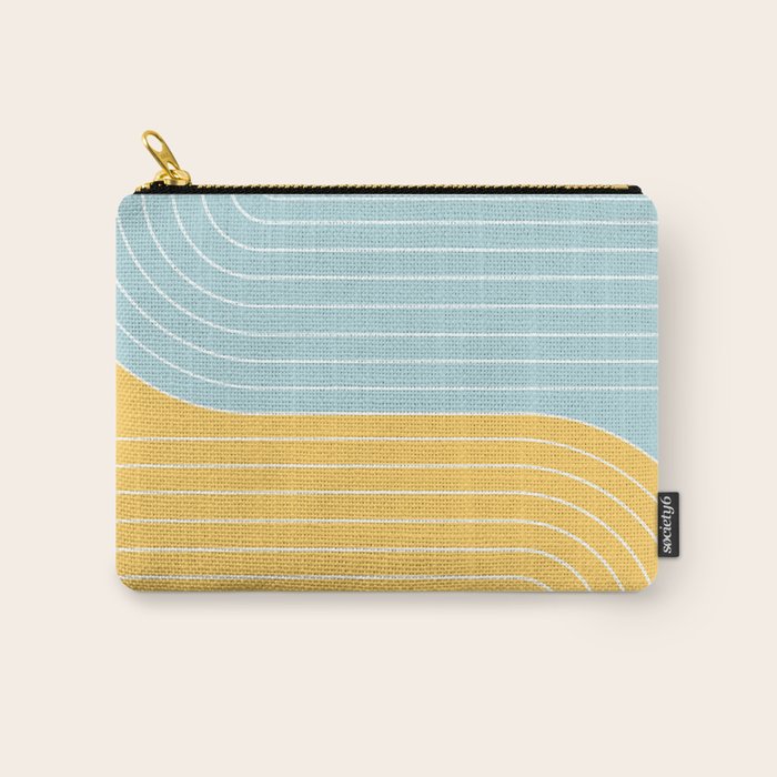 Two Tone Line Curvature II Carry All Pouch Gallery Image 1
