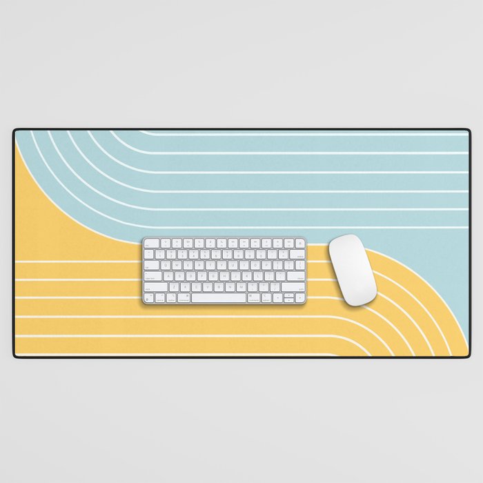 Two Tone Line Curvature II Desk Mat Gallery Image 1