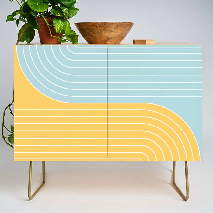 Two Tone Line Curvature II Credenza Gallery Image 1