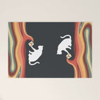 Rainbow cat 1b black magic coffee milk drop Welcome Mat Gallery Image 1