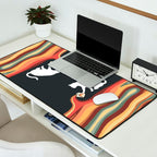 Rainbow cat 1b black magic coffee milk drop Desk Mat Gallery Image 2