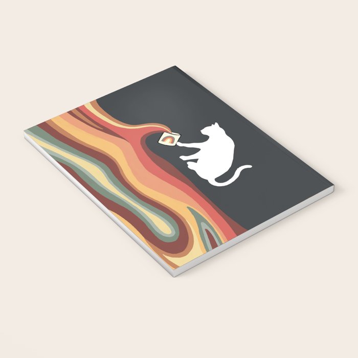 Rainbow cat 1b black magic coffee milk drop Notebook Gallery Image 3