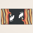 Rainbow cat 1b black magic coffee milk drop Desk Mat Gallery Image 3