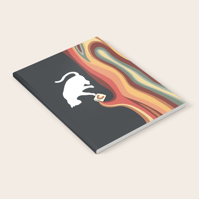 Rainbow cat 1b black magic coffee milk drop Notebook Gallery Image 2