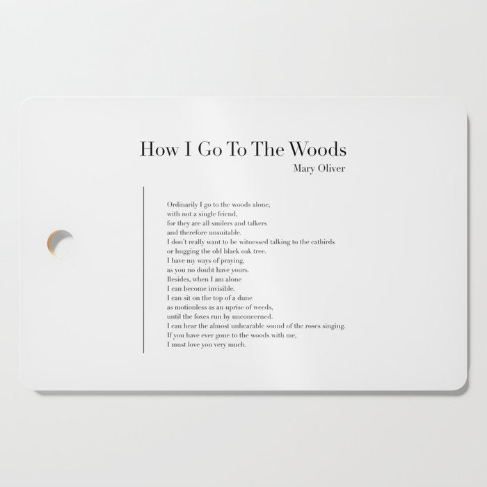 How I Go To The Woods Cutting Board Gallery Image 1