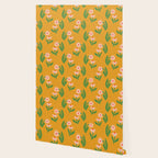 Pink Daisy Pattern - Yellow Wallpaper Gallery Image 2