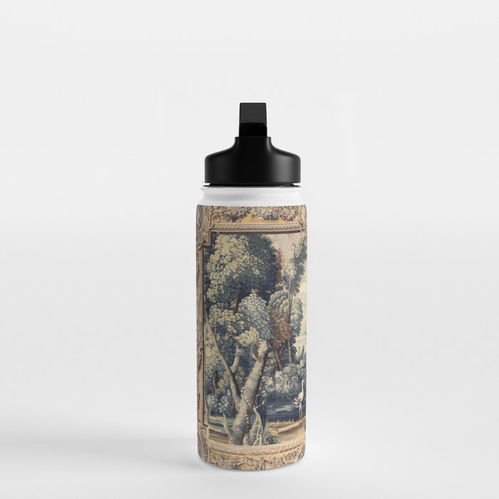Antique 17th Century Verdure Bird Forest French Tapestry Water Bottle Gallery Image 3